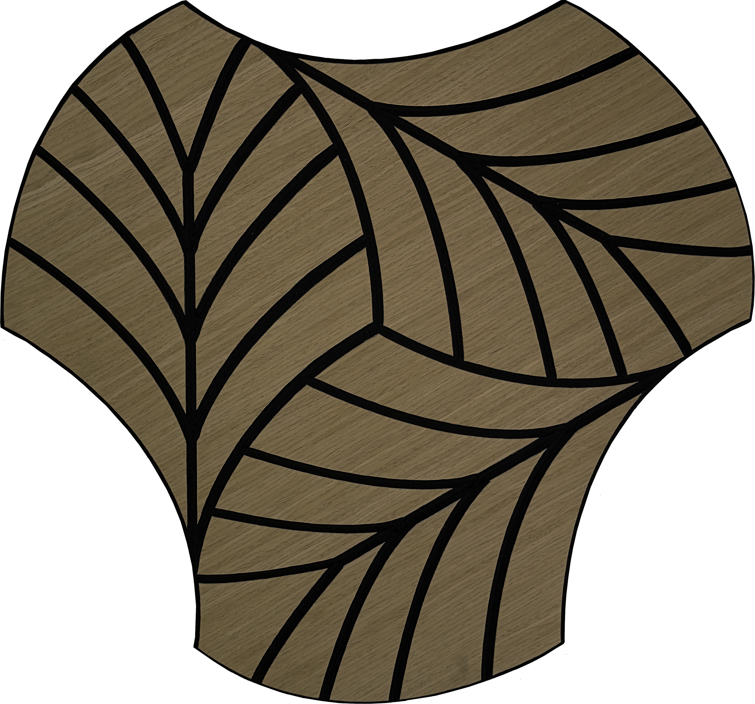 Wandpaneel braun B/H: ca. 64x60 cm