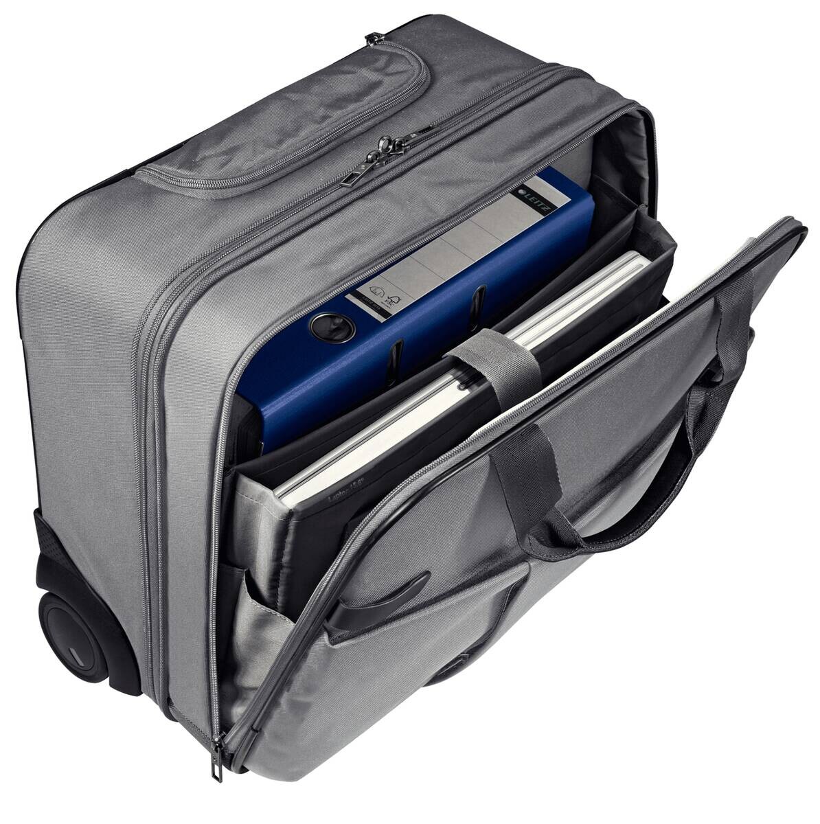 Leitz Trolley silber Polyester B/H/L: ca. 23x37x43 cm