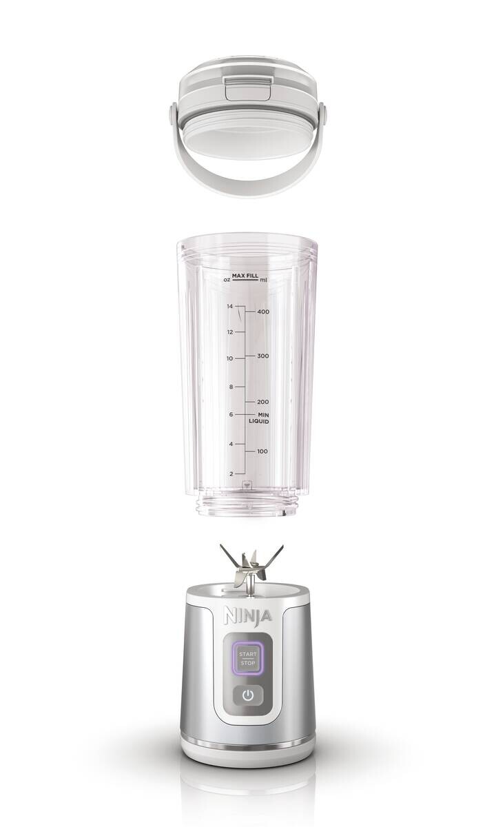 Ninja Standmixer weiß Kunststoff Edelstahl B/H/L: ca. 9x27x8,5 cm