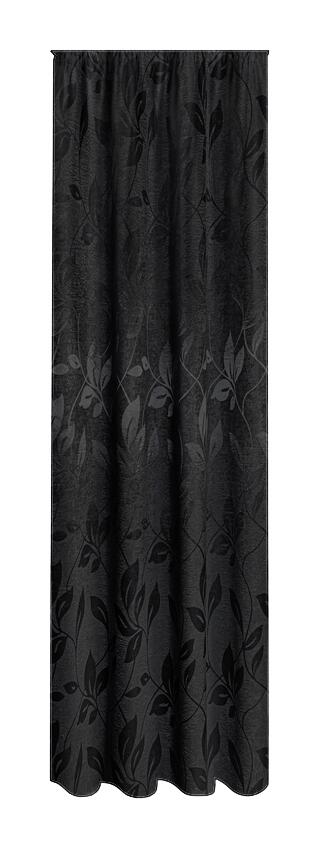 Happy Home Dekovorhang Blätter silber B/L: ca. 140x245 cm