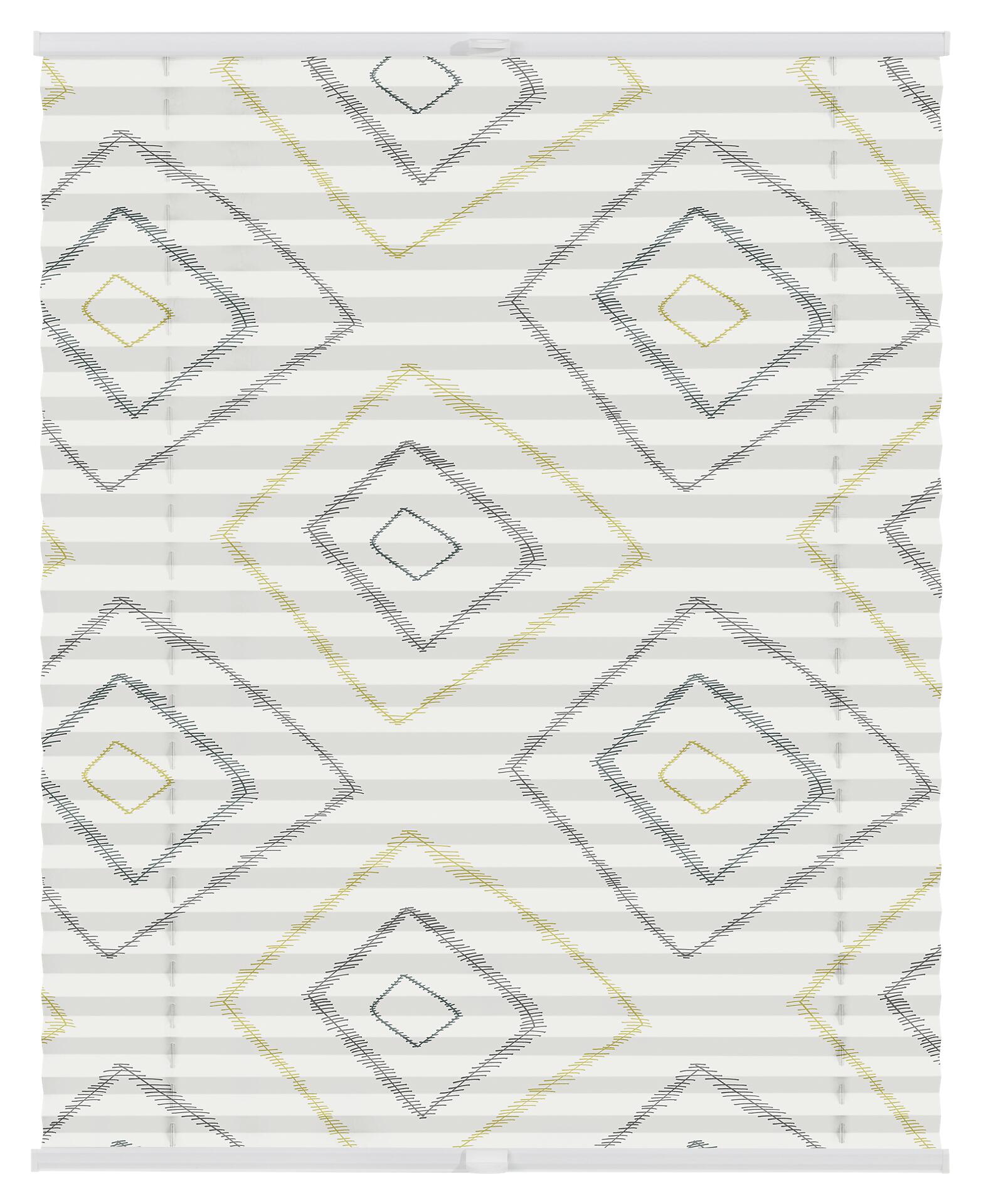 LICHTBLICK Spannplissee Stripy Boho beige B/L: ca. 70x130 cm