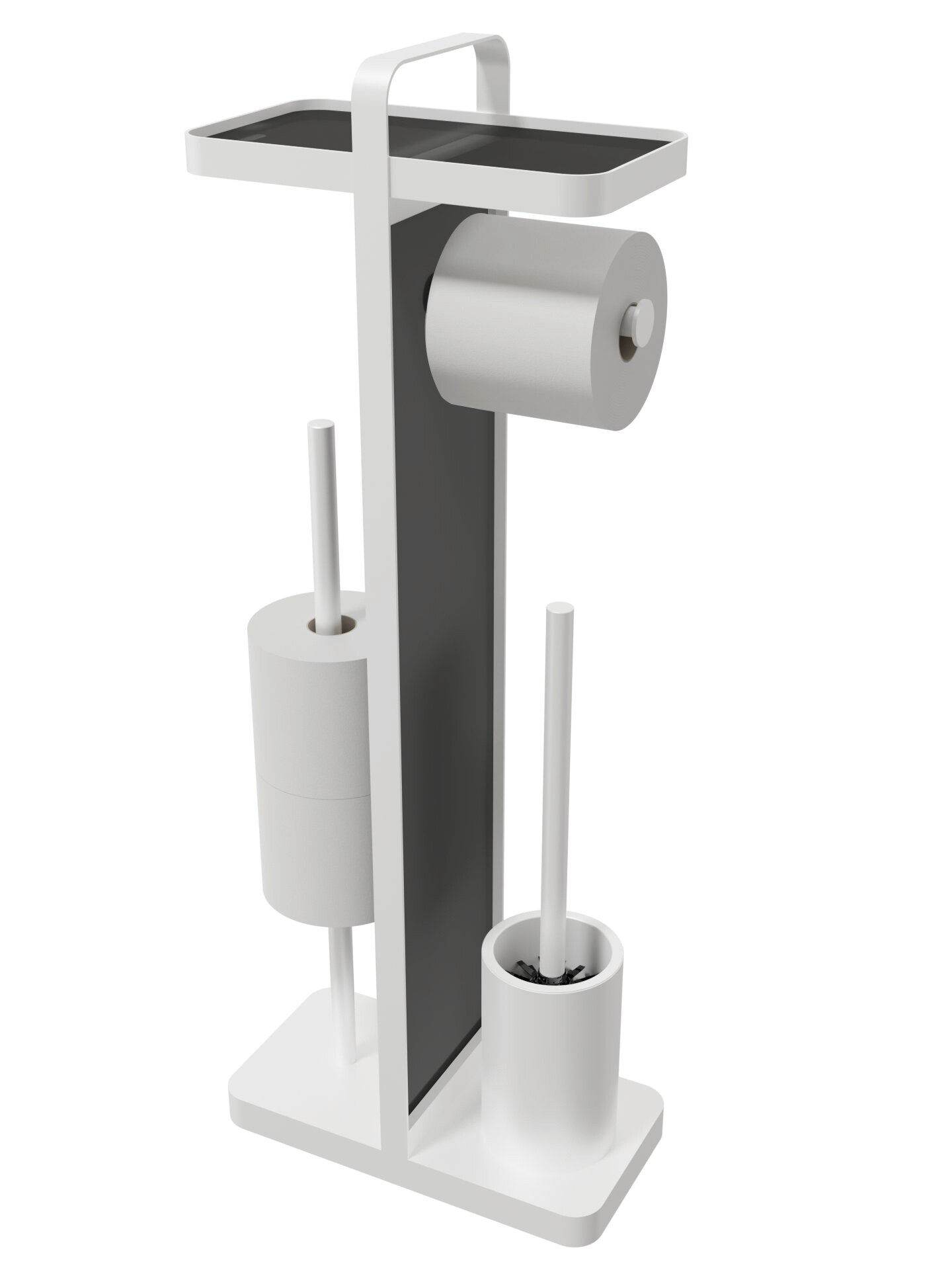 POCOline Stand-WC-Garnitur weiß Glas