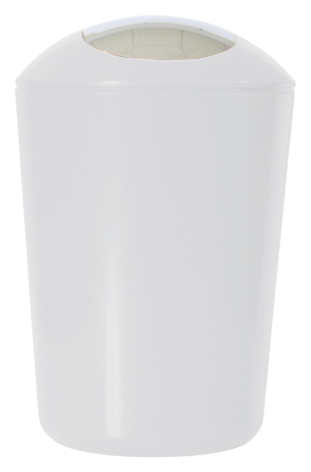 Schwingdeckeleimer weiß Kunststoff H/D: ca. 30x20 cm ca. 5 l