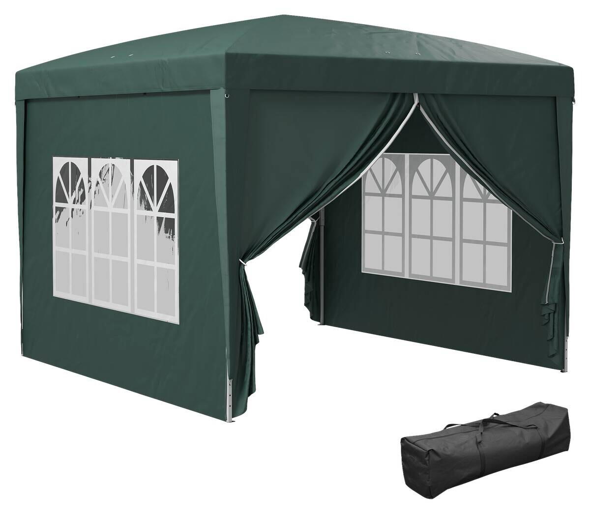 Outsunny Pavillon grün Polyester B/H/L: ca. 2,95x2,58x2,95 cm