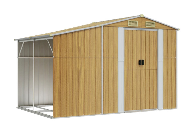 vidaXL Gartenhaus braun B/T/L: ca. 277x179x192,5 cm