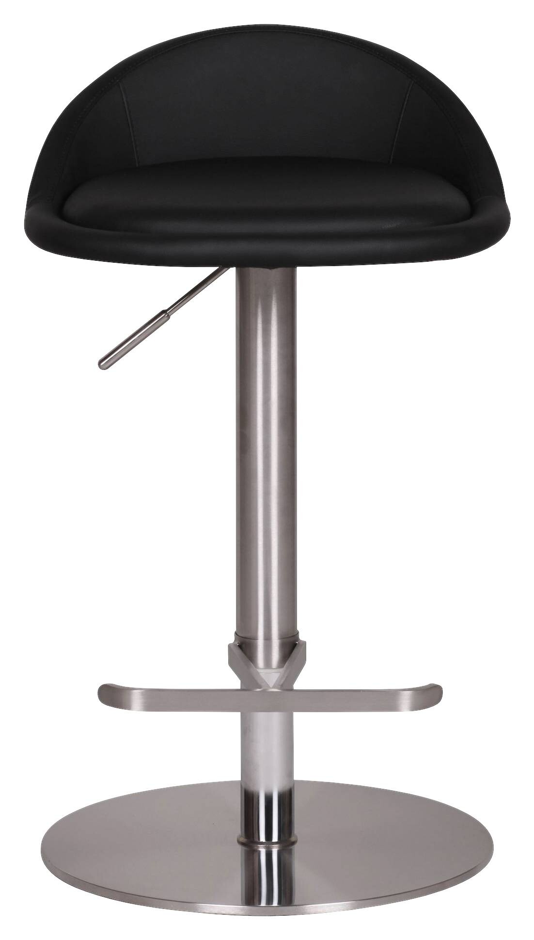 Barhocker schwarz Edelstahl Kunstleder Edelstahl Kunstleder Edelstahl B/H/T: ca. 36x65x37 cm