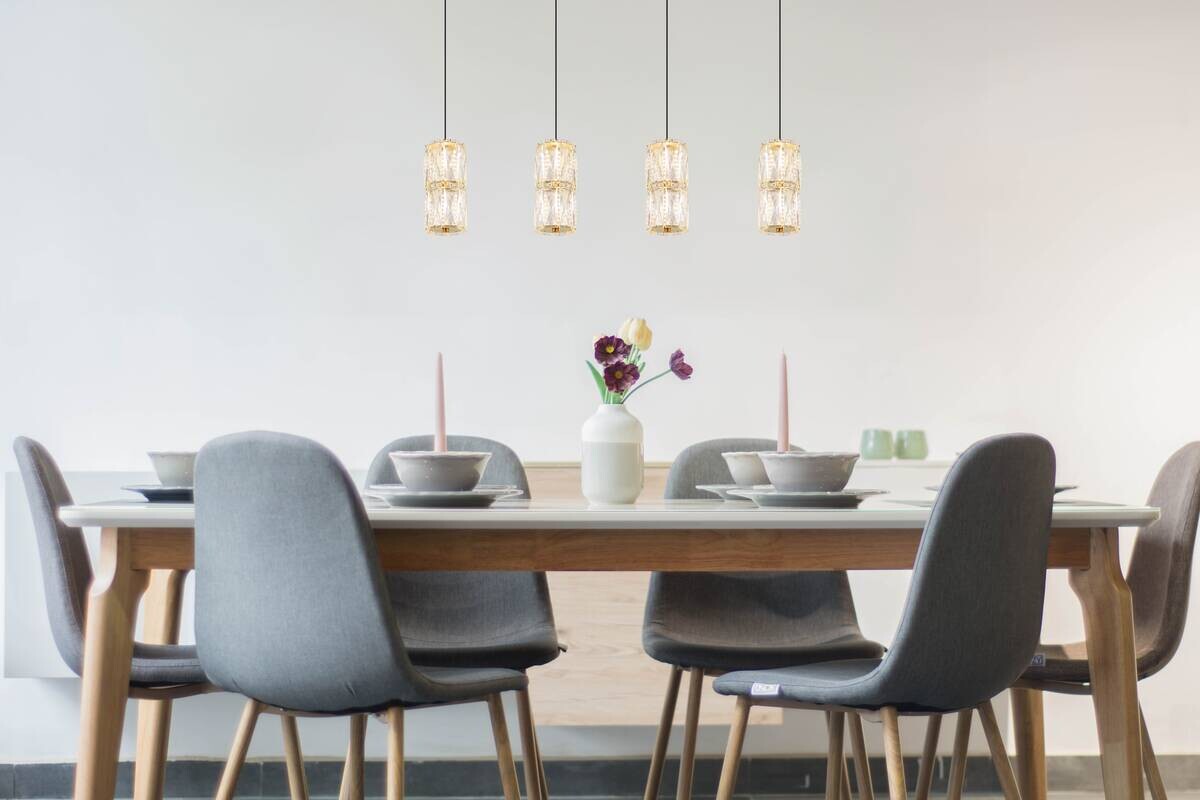 GLOBO Pendelleuchte mattschwarz gold klar Glas Metall B/H/T/L: ca. 9,5x150x84,5x84,5 cm 1.0 Brennstellen