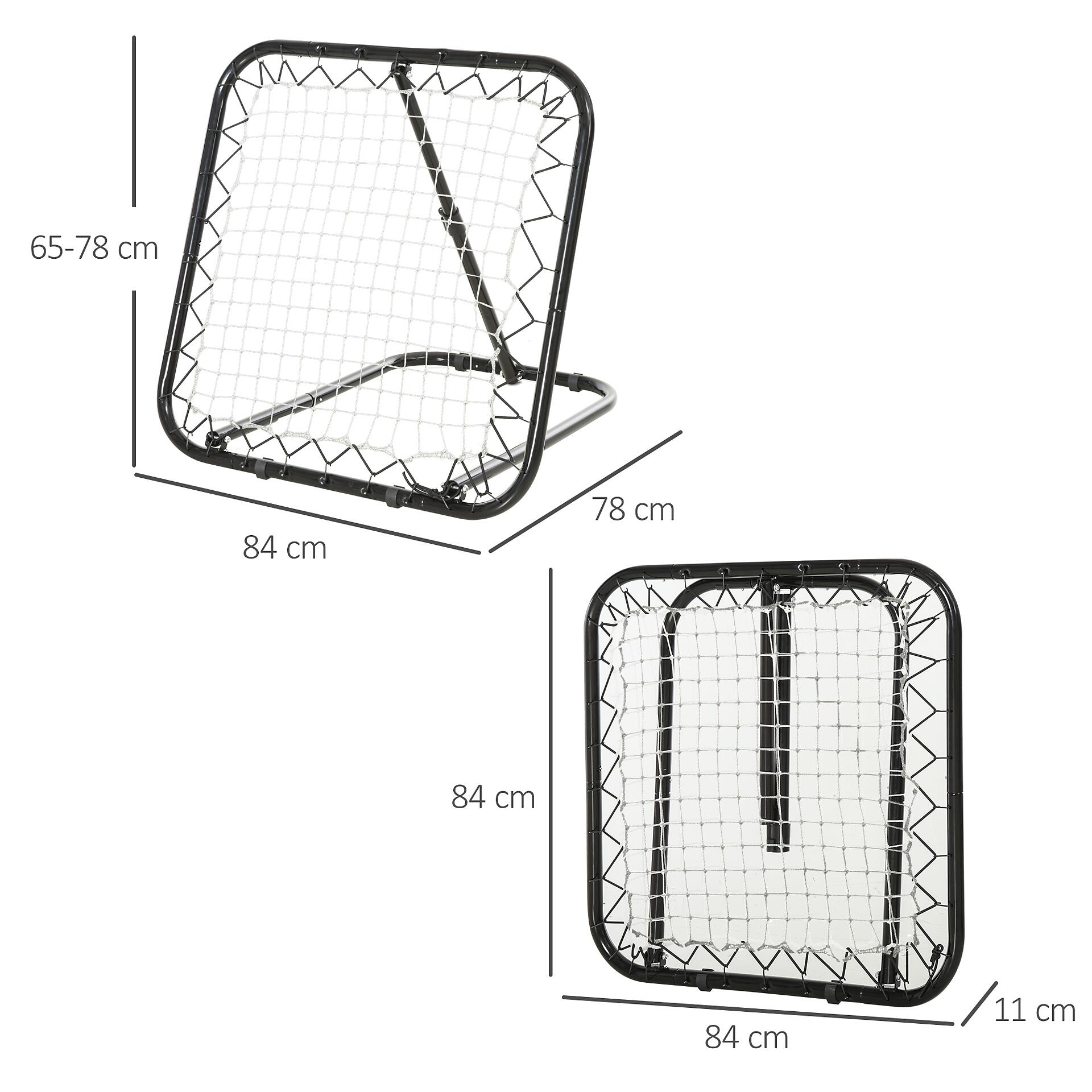 HOMCOM Rebounder schwarz B/H/T: ca. 84x84x11 cm