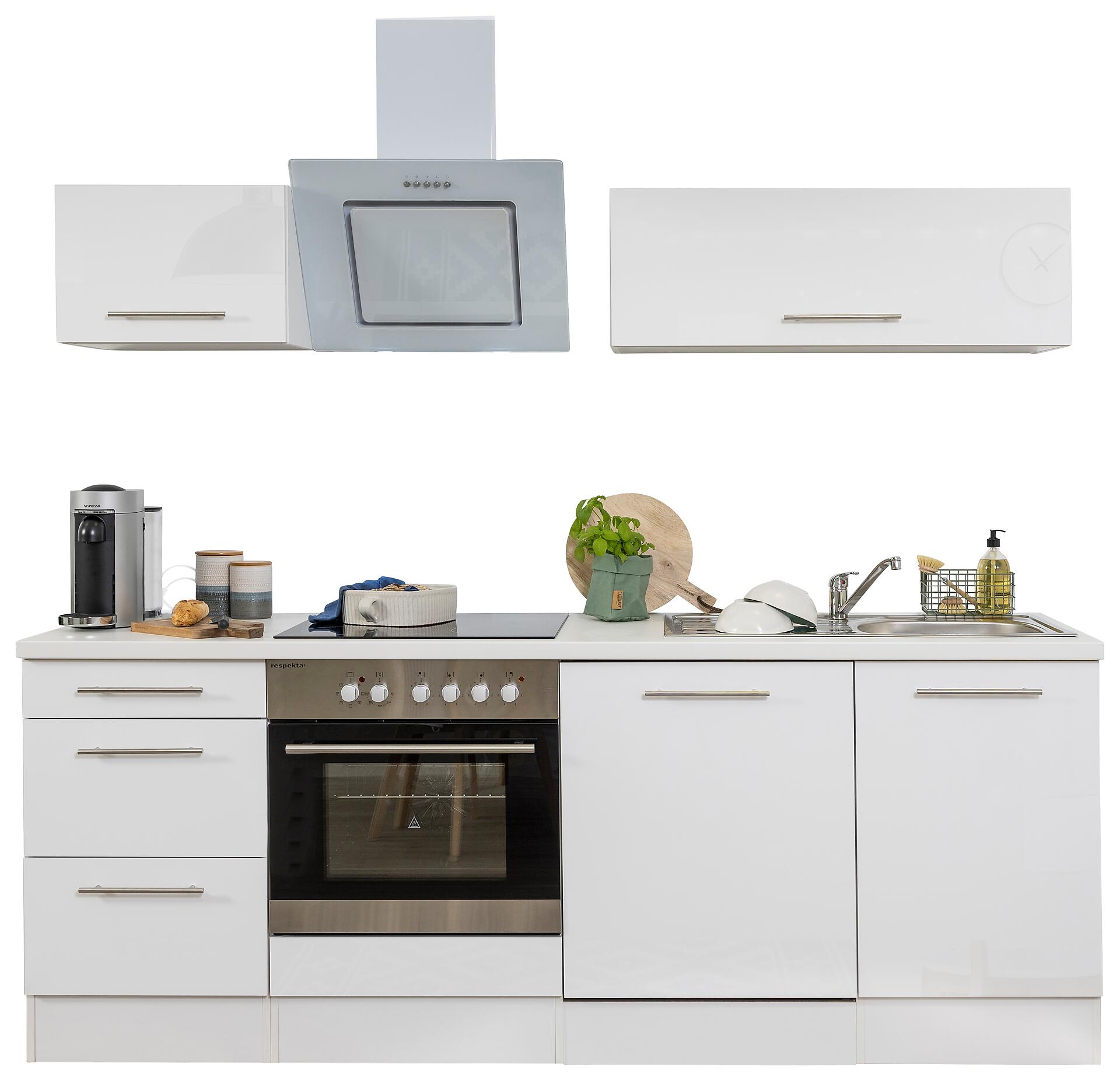 Respekta Küchenblock Amanda weiß B/H/T: ca. 220x200x60 cm