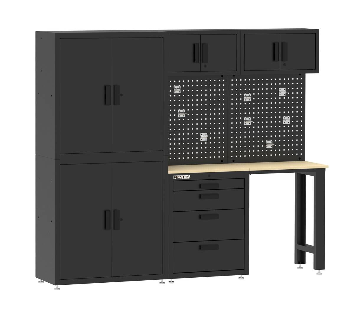 Werkzeugschrank Monos schwarz B/H/L: ca. 228x190x46 cm