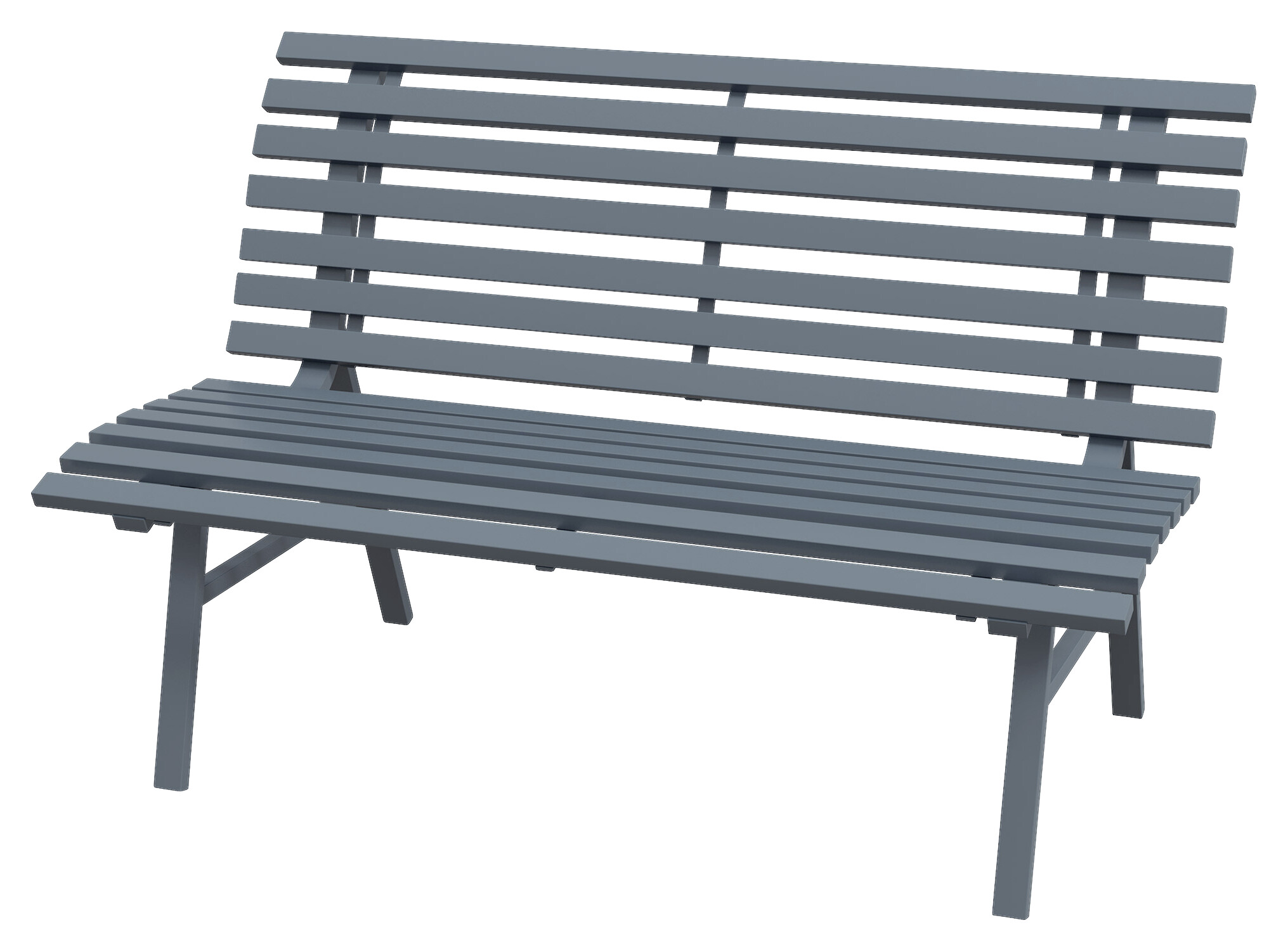Outsunny Gartenbank blau Aluminium B/H/L: ca. 67x79x123 cm