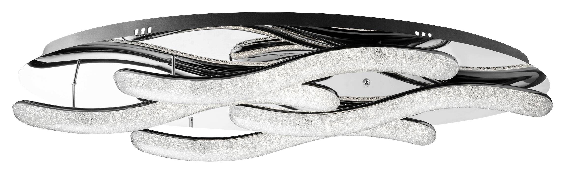 POCOline LED-Deckenleuchte Lio Chrom Metall Acryl B/H/L: ca. 32x12,5x75 cm