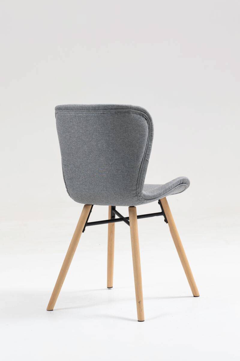 Stuhl Florenz hellgrau Microfaser B/H/T: ca. 47x80x52 cm