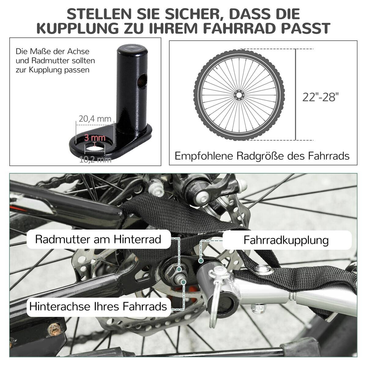 PawHut Fahrradanhänger grau grau B/H/L: ca. 73x130x90 cm