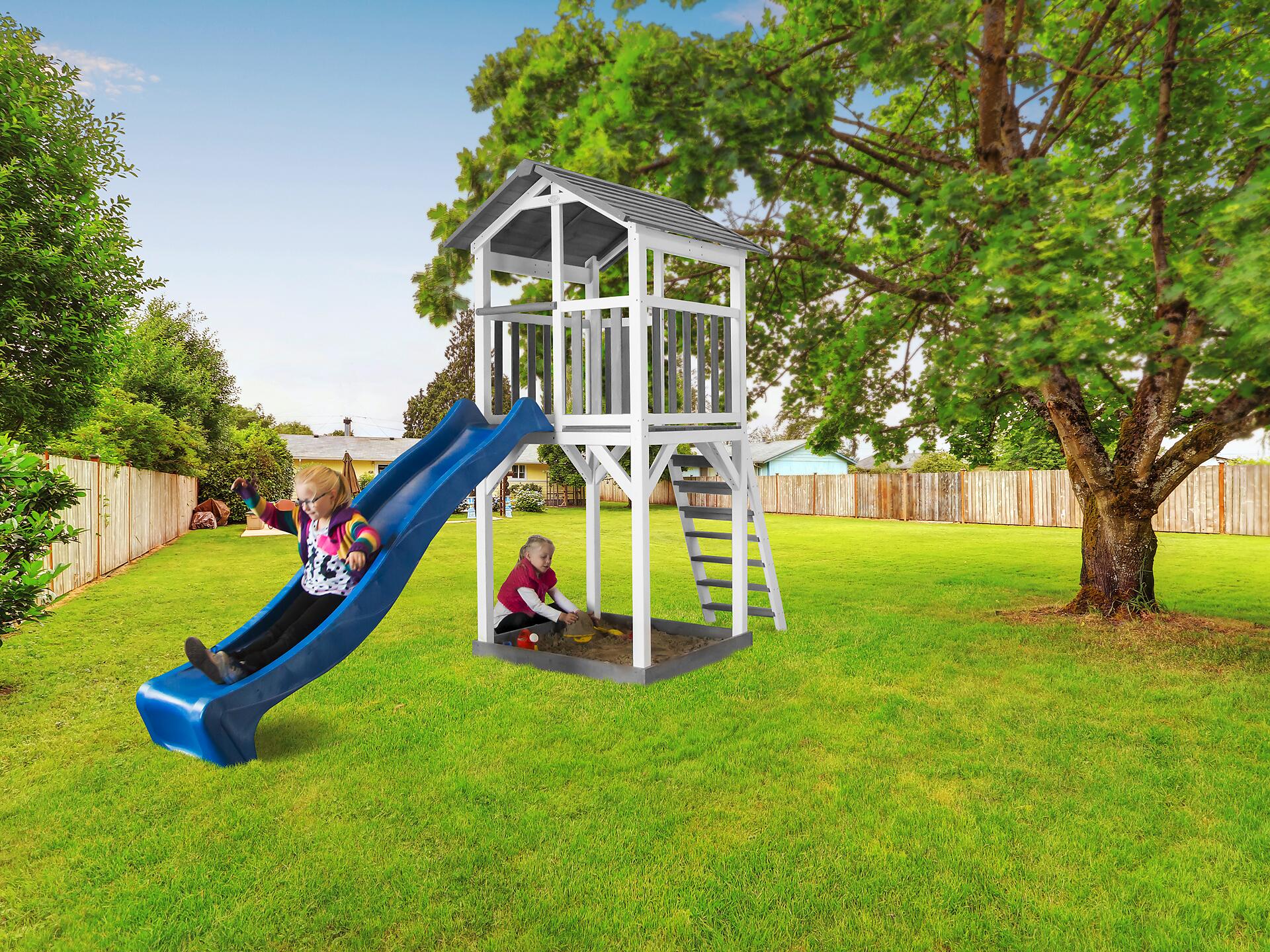 AXI Spielturm Beach Tower weiß B/H/T: ca. 111,2x241,9x349 cm