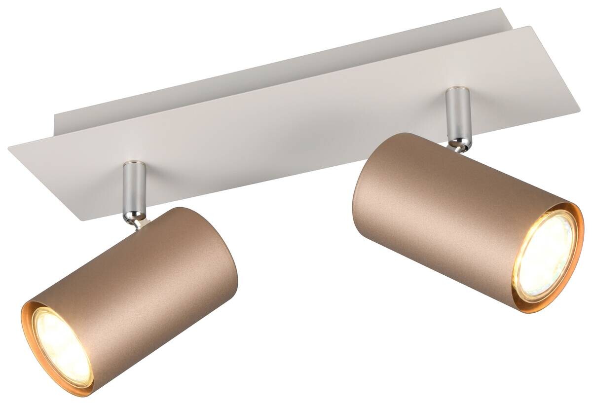 Reality Leuchten Spots Marley kaffee Metall B/H/L: ca. 30x15x9 cm null 2 Brennstellen