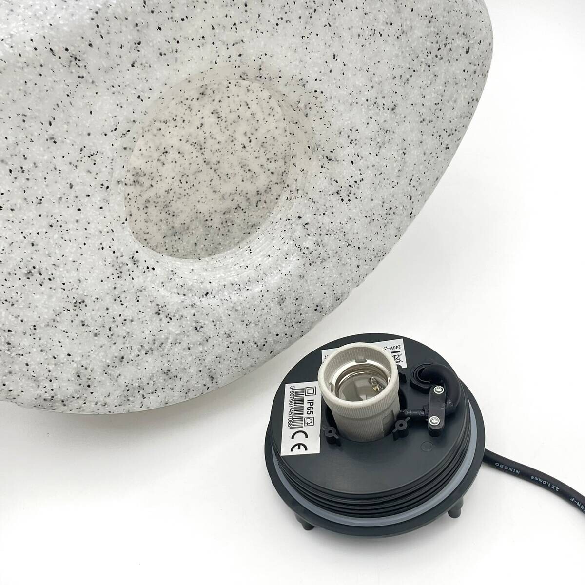 Außenleuchte stein B/H/L: ca. 24x39,5x24 cm