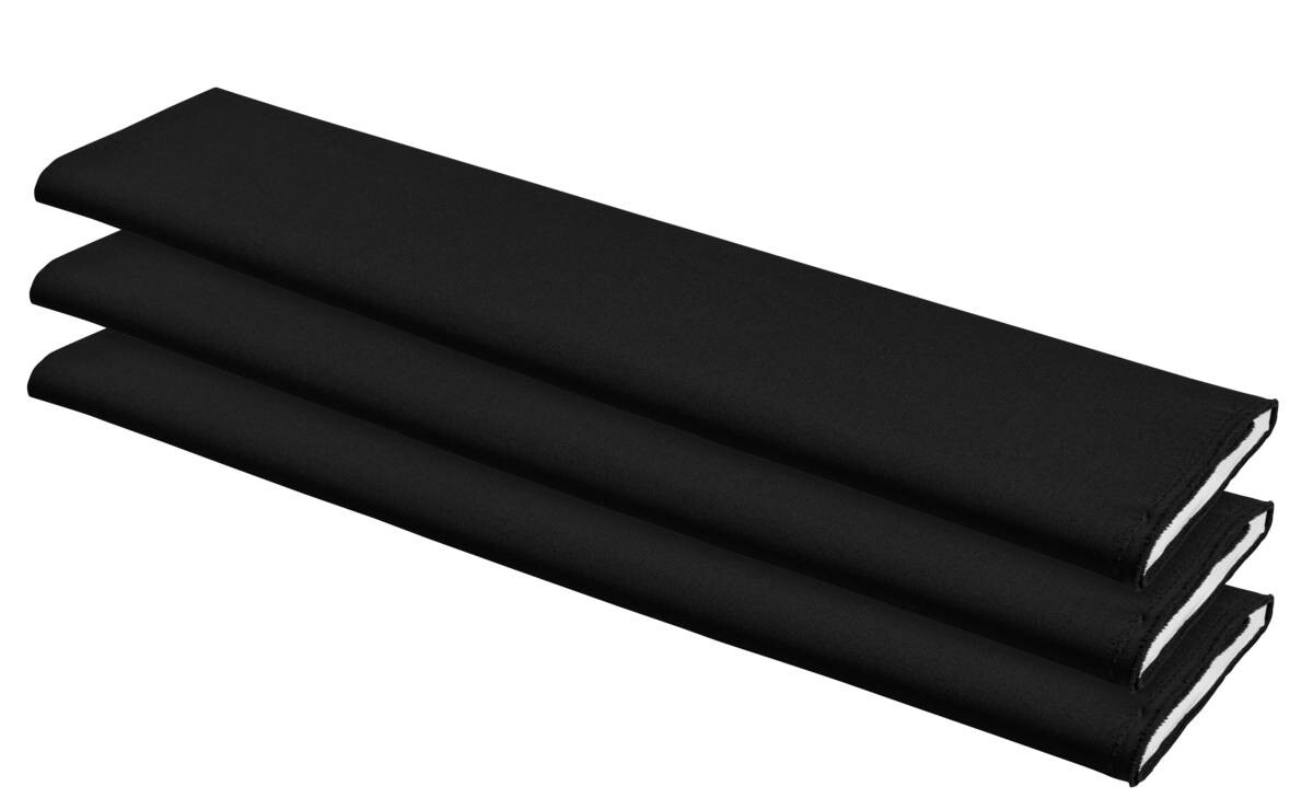 Dekostoff Satinette schwarz B: ca. 145 cm