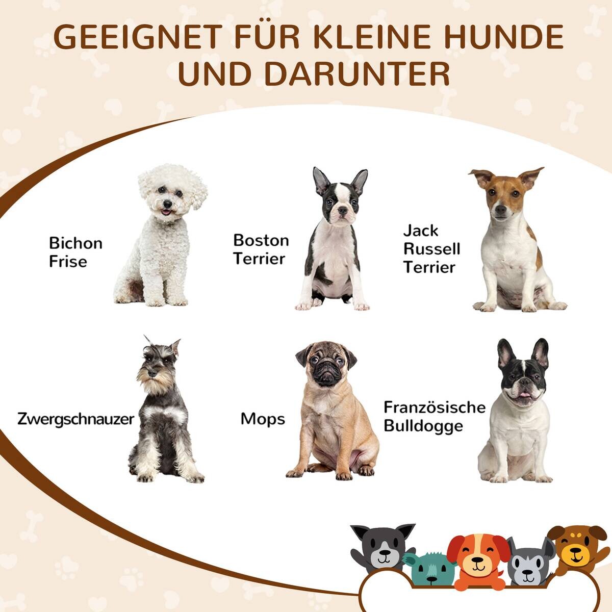 PawHut Hundehütte Eiche MDF B/H/L: ca. 50x58,5x69 cm