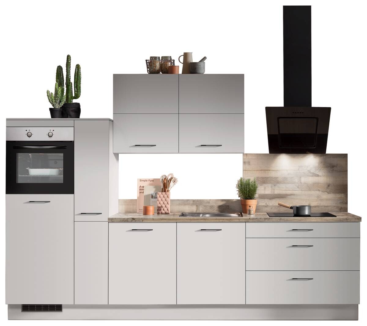 Impuls Küchenblock IP1200 Spacegrau B/T: ca. 310x60 cm