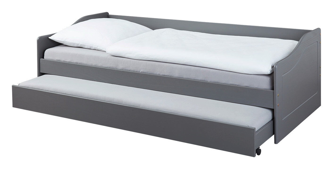 Funktionsbett Malte grau Liegefläche B/L: ca. 90x200 cm