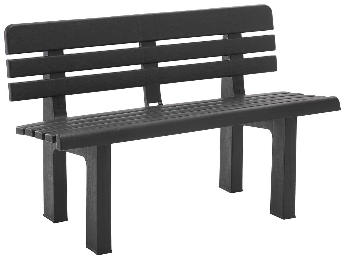 ProGarden Gartenbank Genziana anthrazit Kunststoff B/H/L: ca. 52x71x110 cm