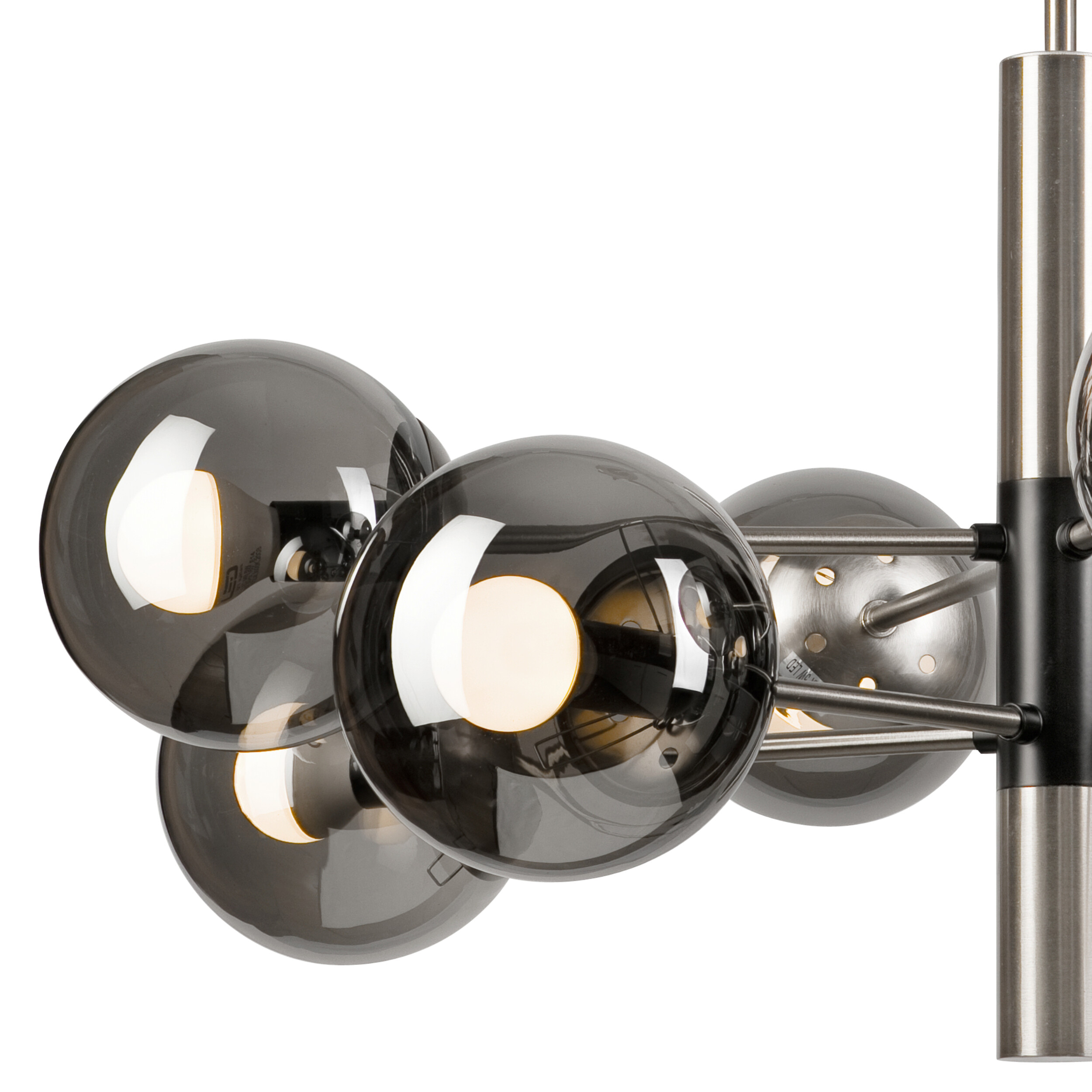 Lamkur Deckenleuchte Chrom Stahl Glas B/H/L: ca. 66x68x66 cm E14 8 Brennstellen