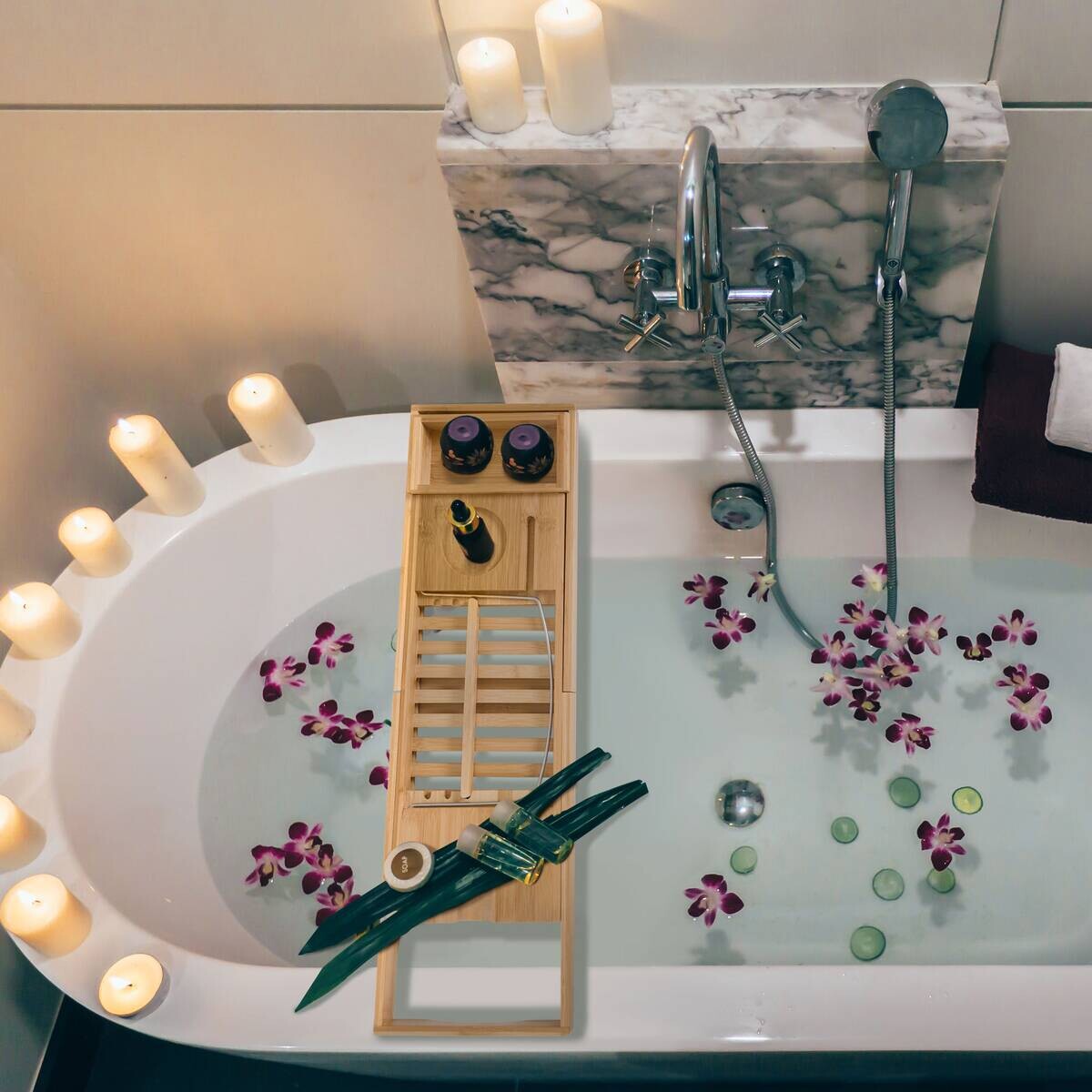 HOMCOM Haushaltshelfer natur B/H/L: ca. 218x105x5 cm