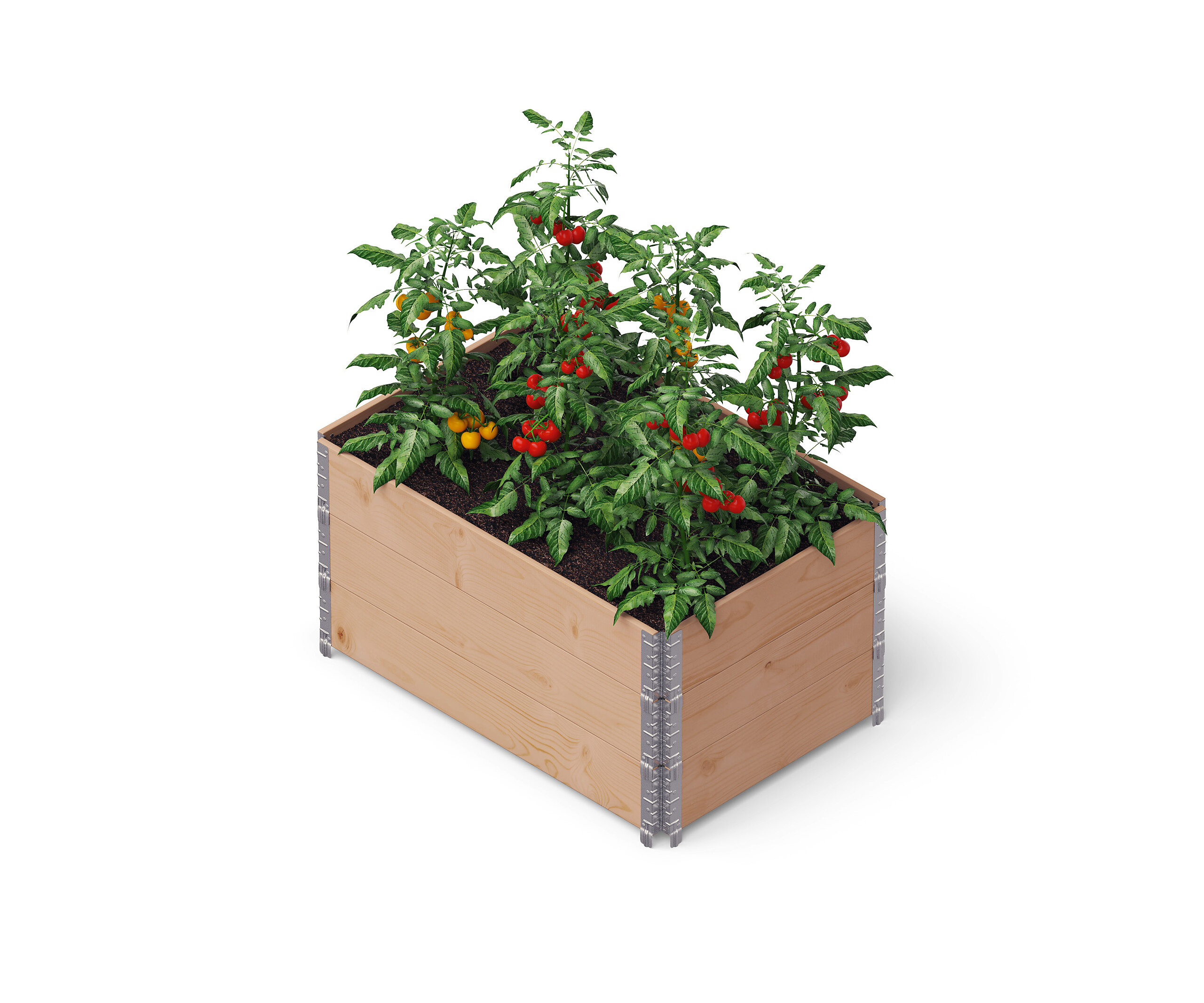 UPYARD Hochbeet INDUSTRIAL braun Holz B/L: ca. 80x120 cm