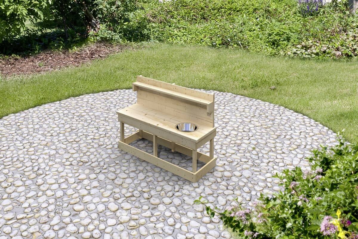 Karibu Matschküche Sandy natur Holz