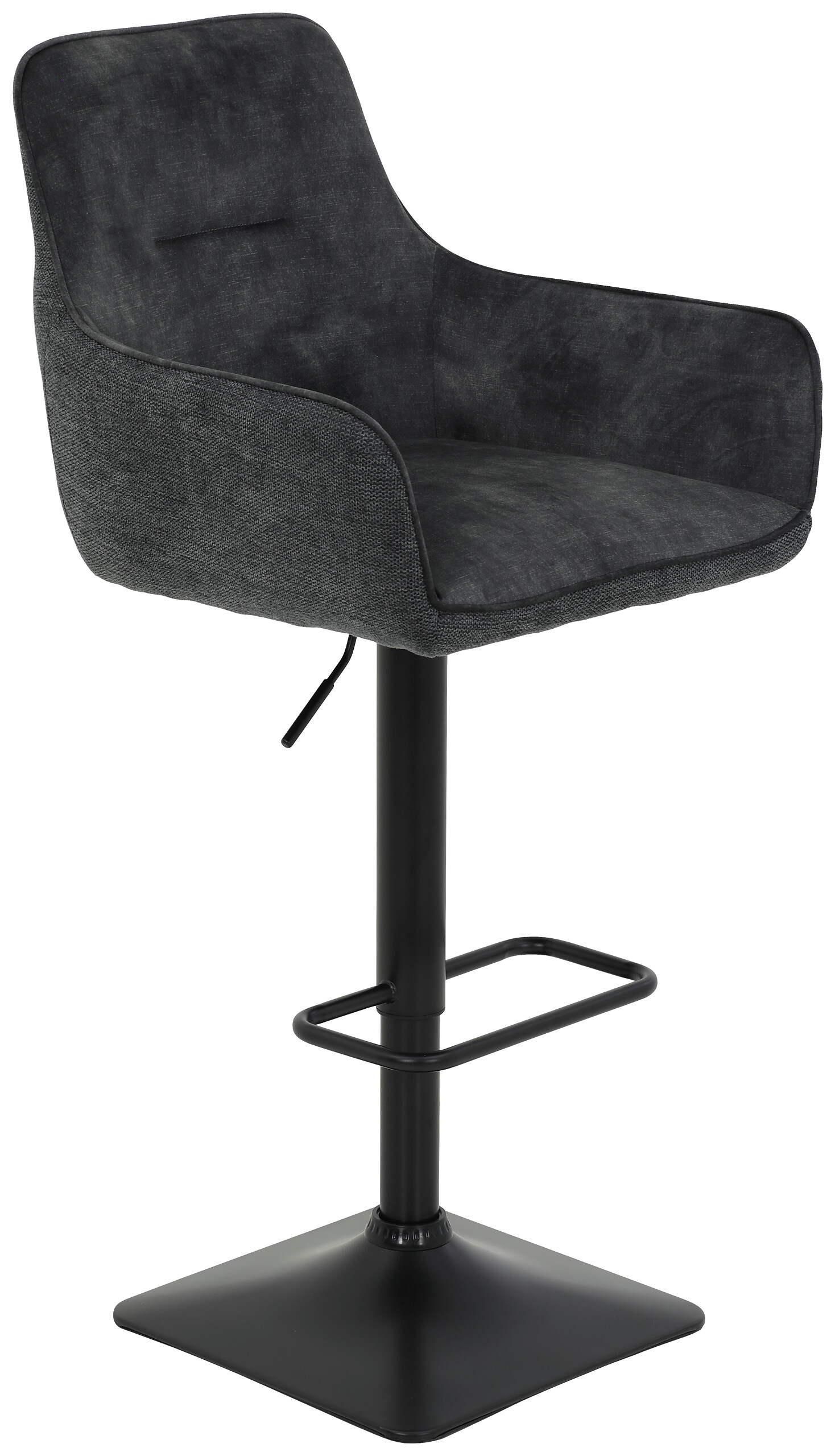 Barhocker Dora, 2er-Set anthrazit Webstoff Samtoptik B/H/T: ca. 51x117x57 cm Barhocker Dora, 2er-Set anthrazit Webstoff Samtoptik B/H/T: ca. 51x117x57 cm