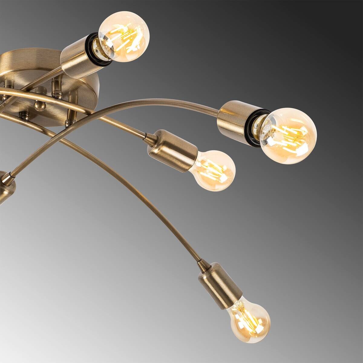 Opviq Deckenleuchte Banana-1152 Metall B/H/T/L/D: ca. 79x26x79x79x79 cm E27 8 Brennstellen