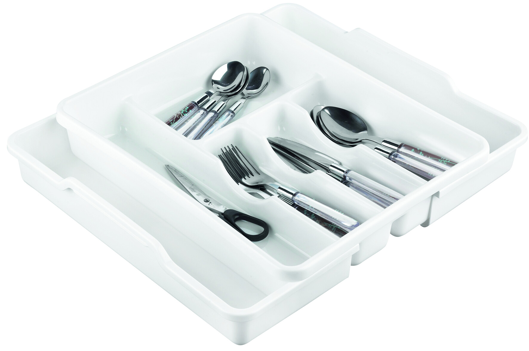 keeeper Besteckkasten weiß B/H/L: ca. 38x7,5x32 cm