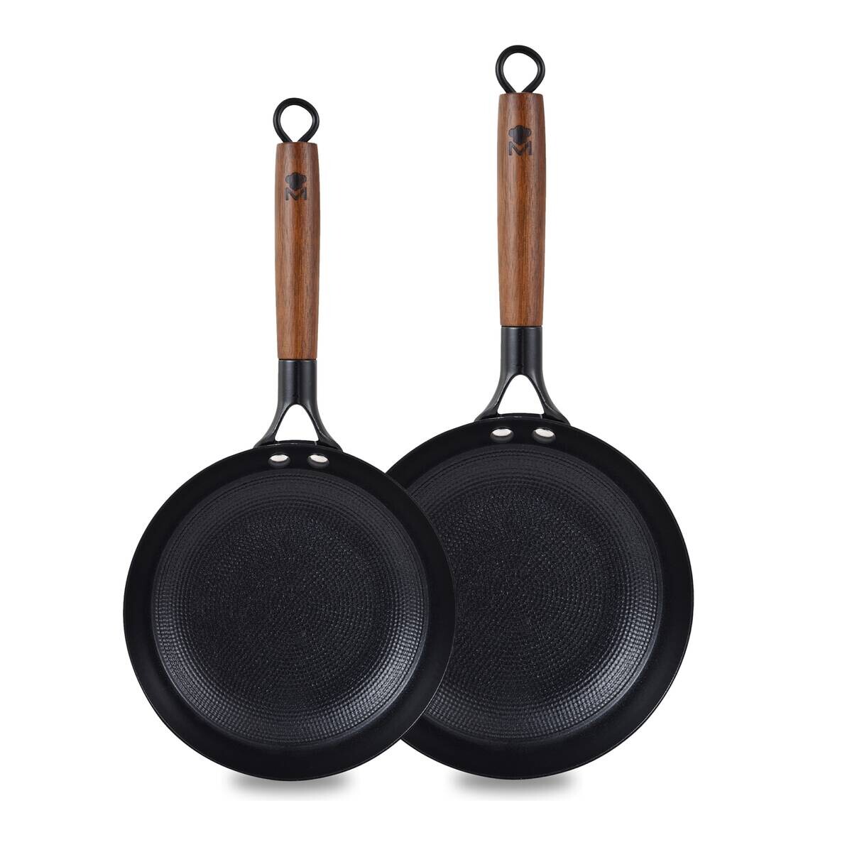 MASTERPRO Pfannenset ODIN schwarz Eisen 2 tlg.