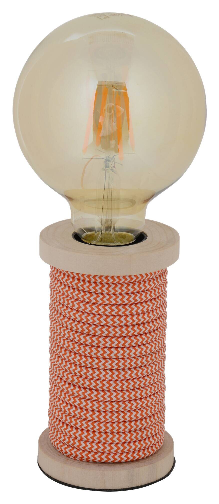 Näve Leuchten Tischleuchte 3158198 orange Textil Kunststoff Metall B/H/T: ca. 7x12x7 cm E27 1 Brennstellen