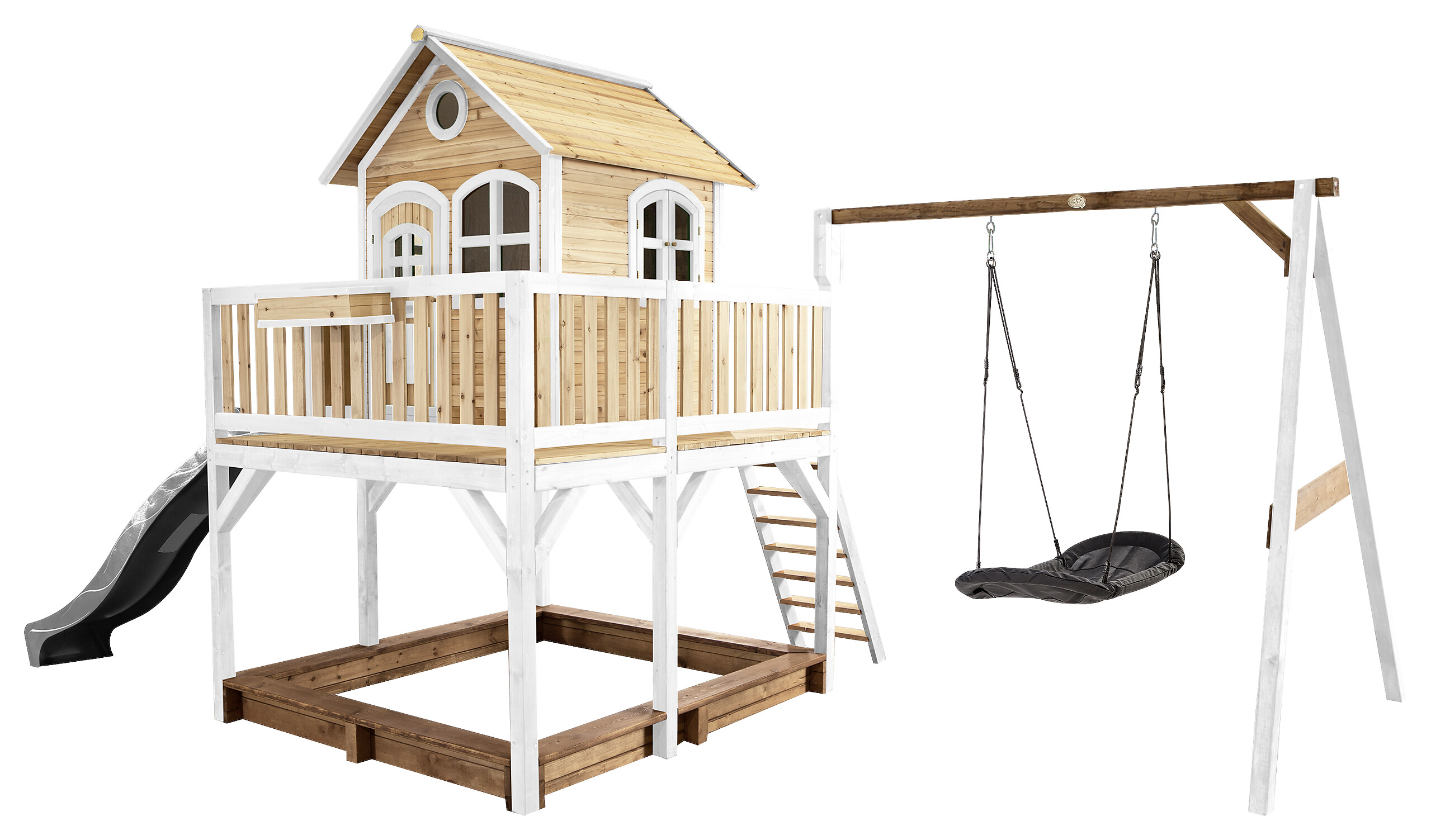 AXI Spielhaus Liam braun B/H/L: ca. 613x291x277 cm