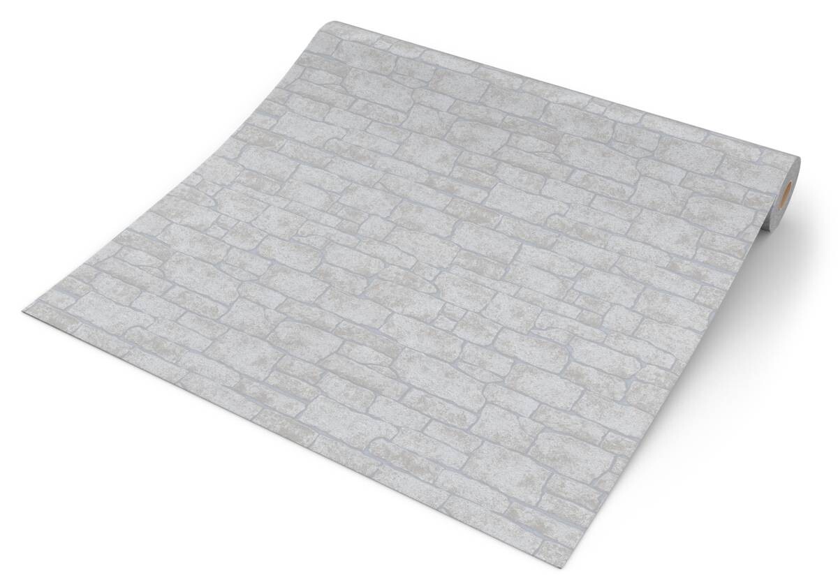 Vliestapete Steinoptik grau B/L: ca. 53x1005 cm