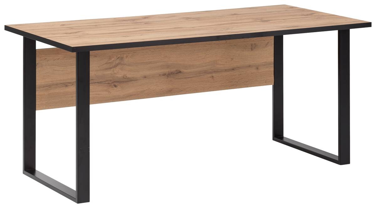 Schreibtisch Serie 2000 Eiche Landhaus Nachbildung B/H/T: ca. 160x73,2x75 cm Schreibtisch Serie 2000 Eiche Landhaus Nachbildung B/H/T: ca. 160x73,2x75 cm