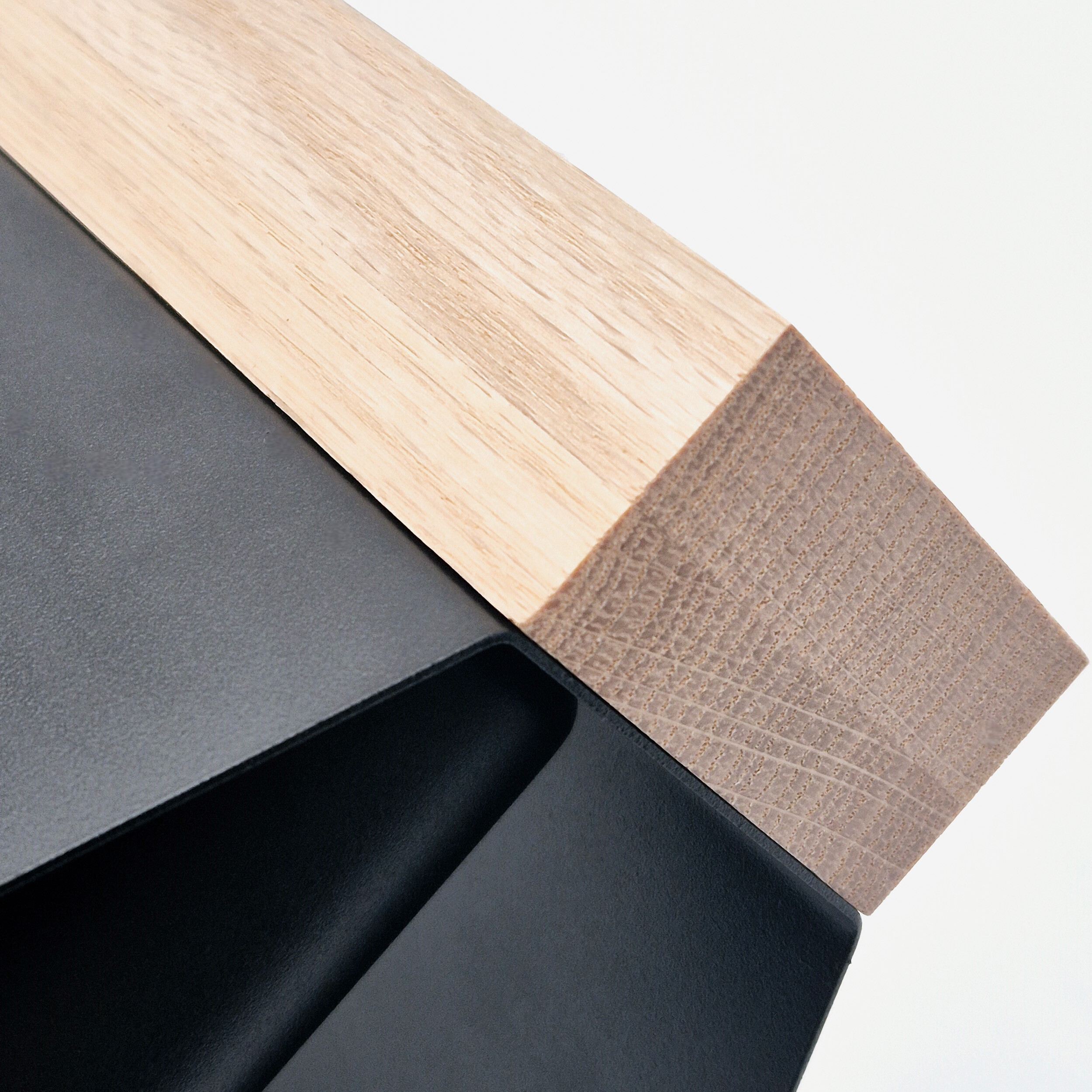 Lamkur Deckenleuchte schwarz Eiche Stahl Glas B/H/L: ca. 12x11,5x24 cm E27 2 Brennstellen