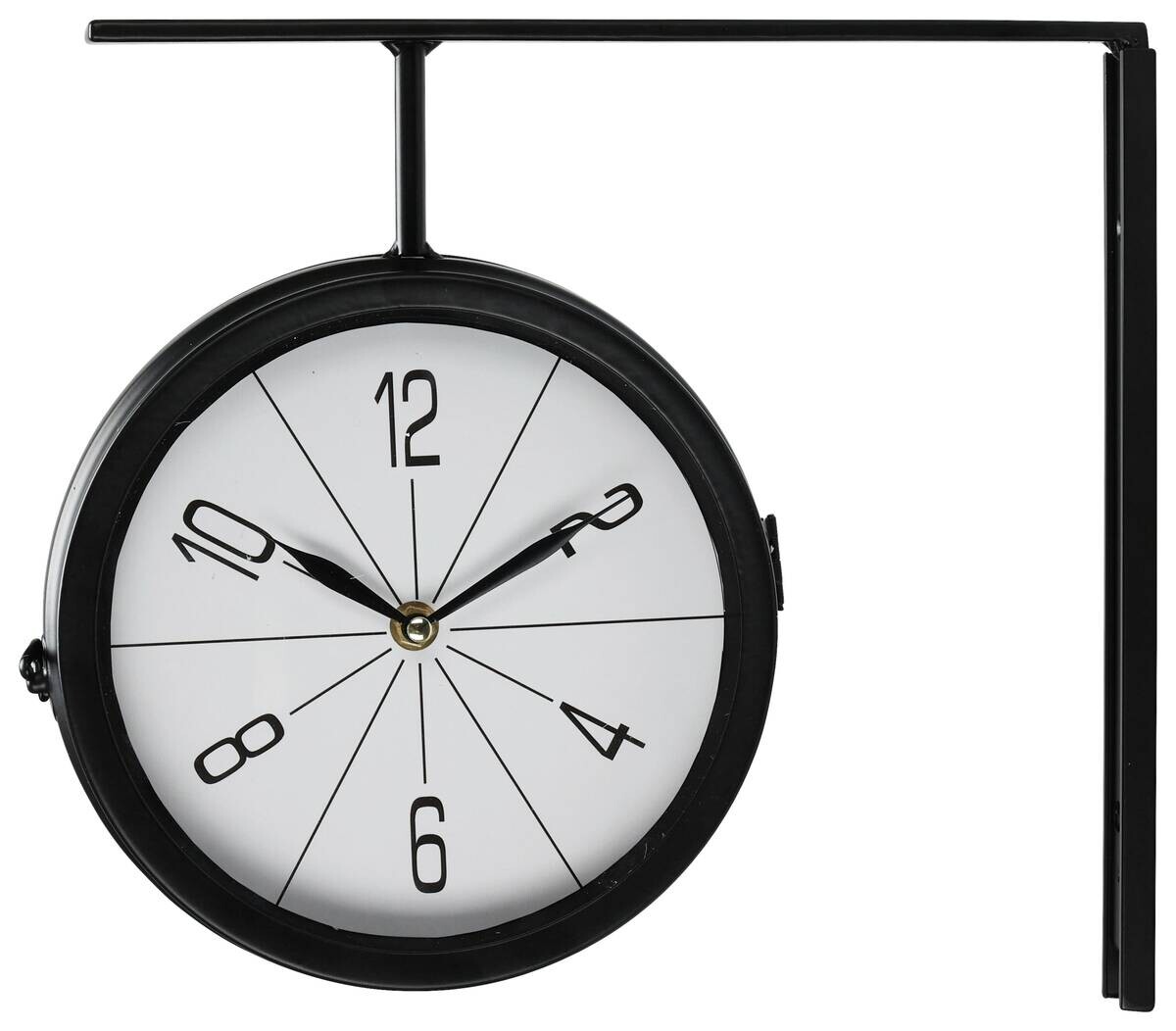 Wanduhr schwarz B/H/L: ca. 33x10x29 cm