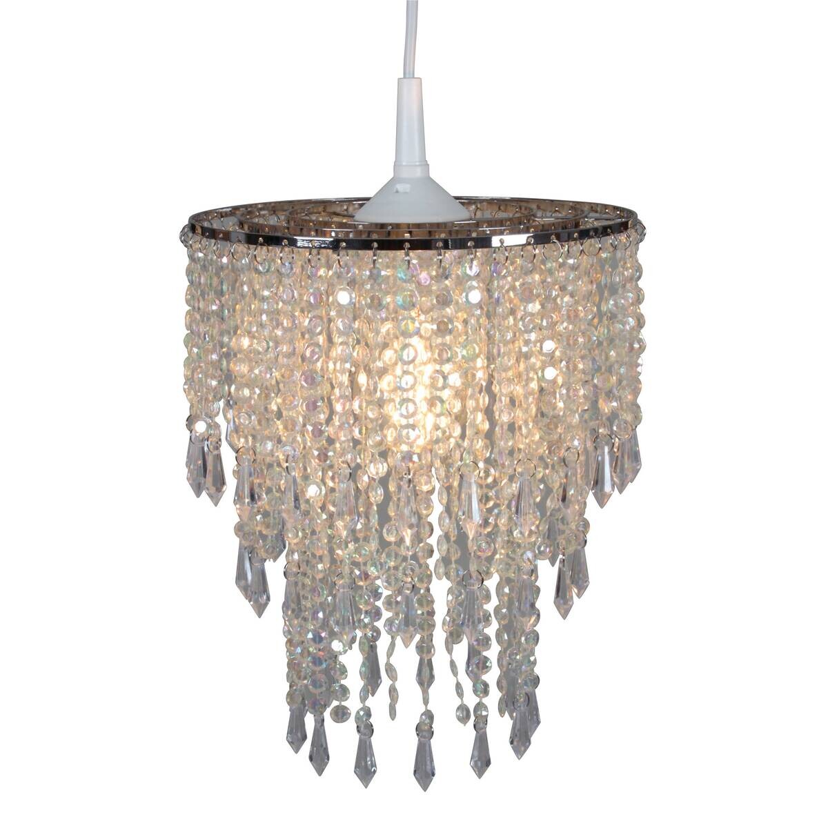 Näve Leuchten Pendelleuchte 6008731 transparent Metall Kunststoff B/H/T: ca. 22,5x29x22,5 cm E27 1 Brennstellen