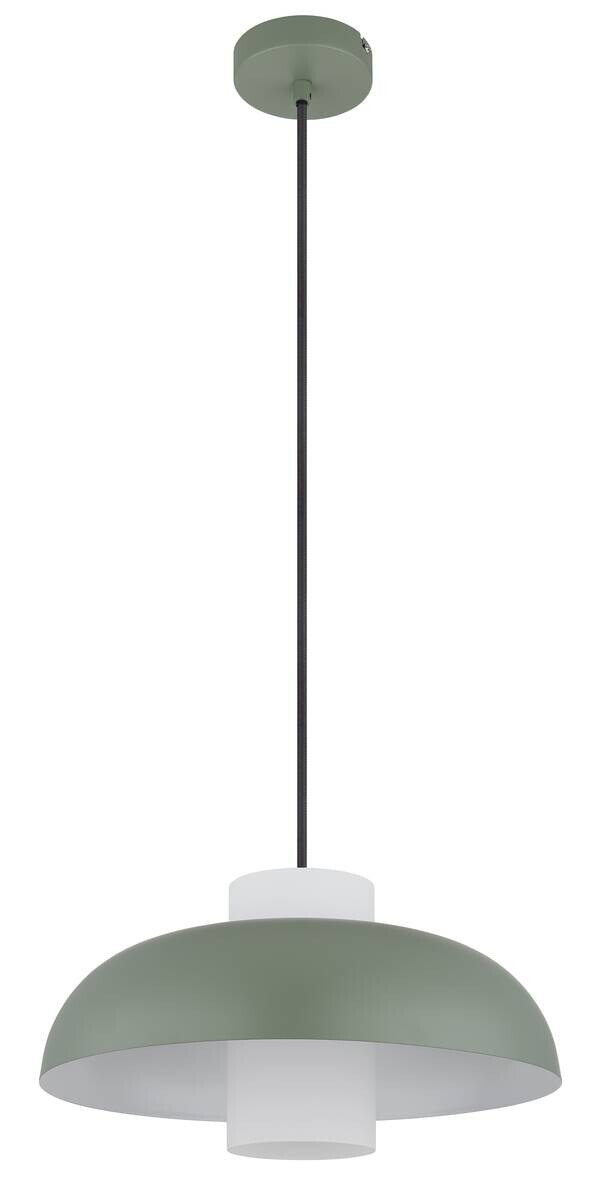 GLOBO Pendelleuchte Lowe grün Metall H/D: ca. 120x38 cm E27 1 Brennstellen