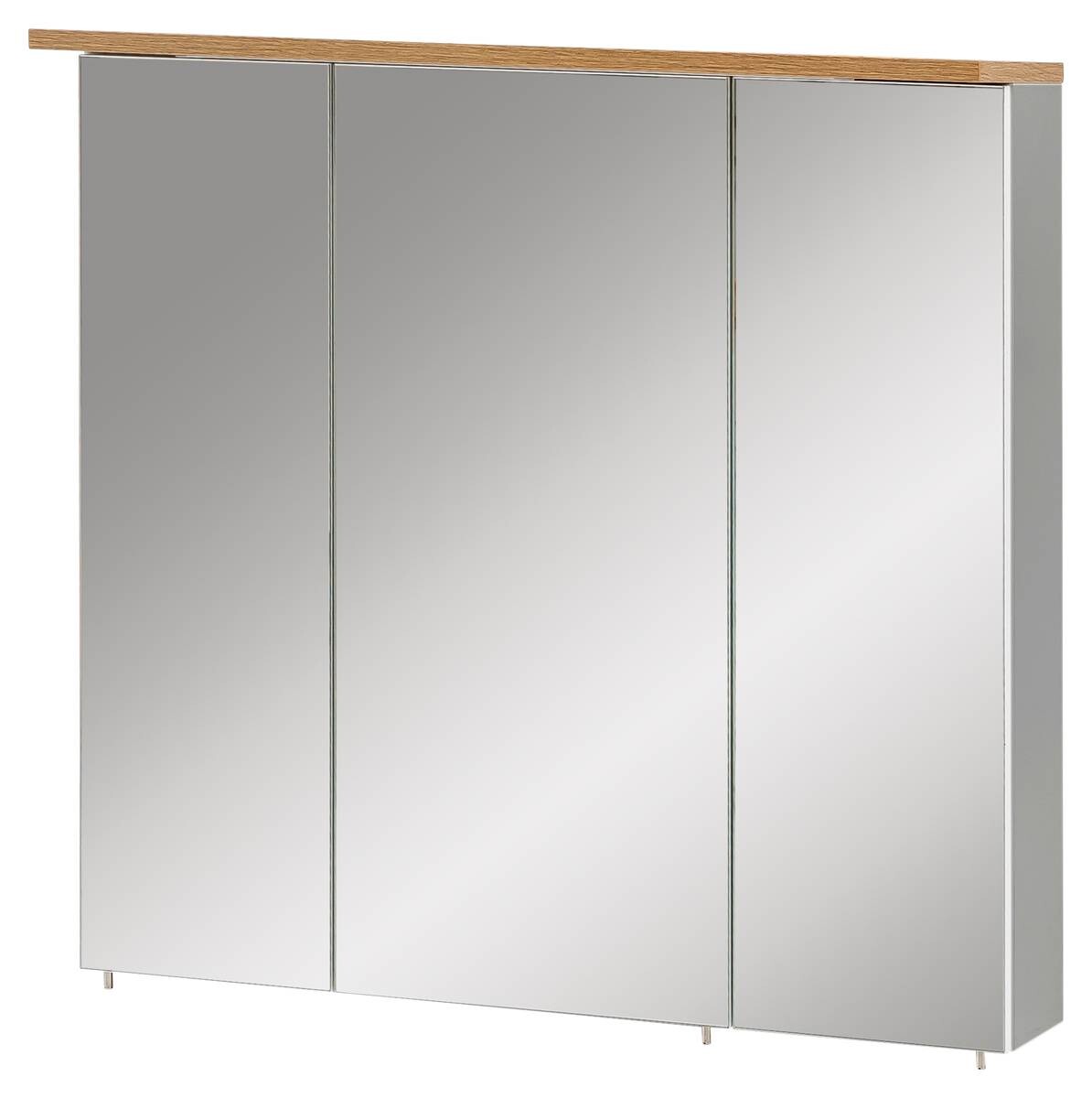 Spiegelschrank Padua grau Eiche Landhaus Nachbildung B/H/T: ca. 70,5x72,3x15,7 cm Spiegelschrank Padua grau Eiche Landhaus Nachbildung B/H/T: ca. 70,5x72,3x15,7 cm