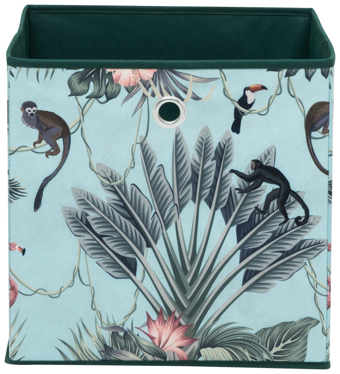 Motivbox Jungle grün dunkel grün hell B/H/T: ca. 32x32x32 cm