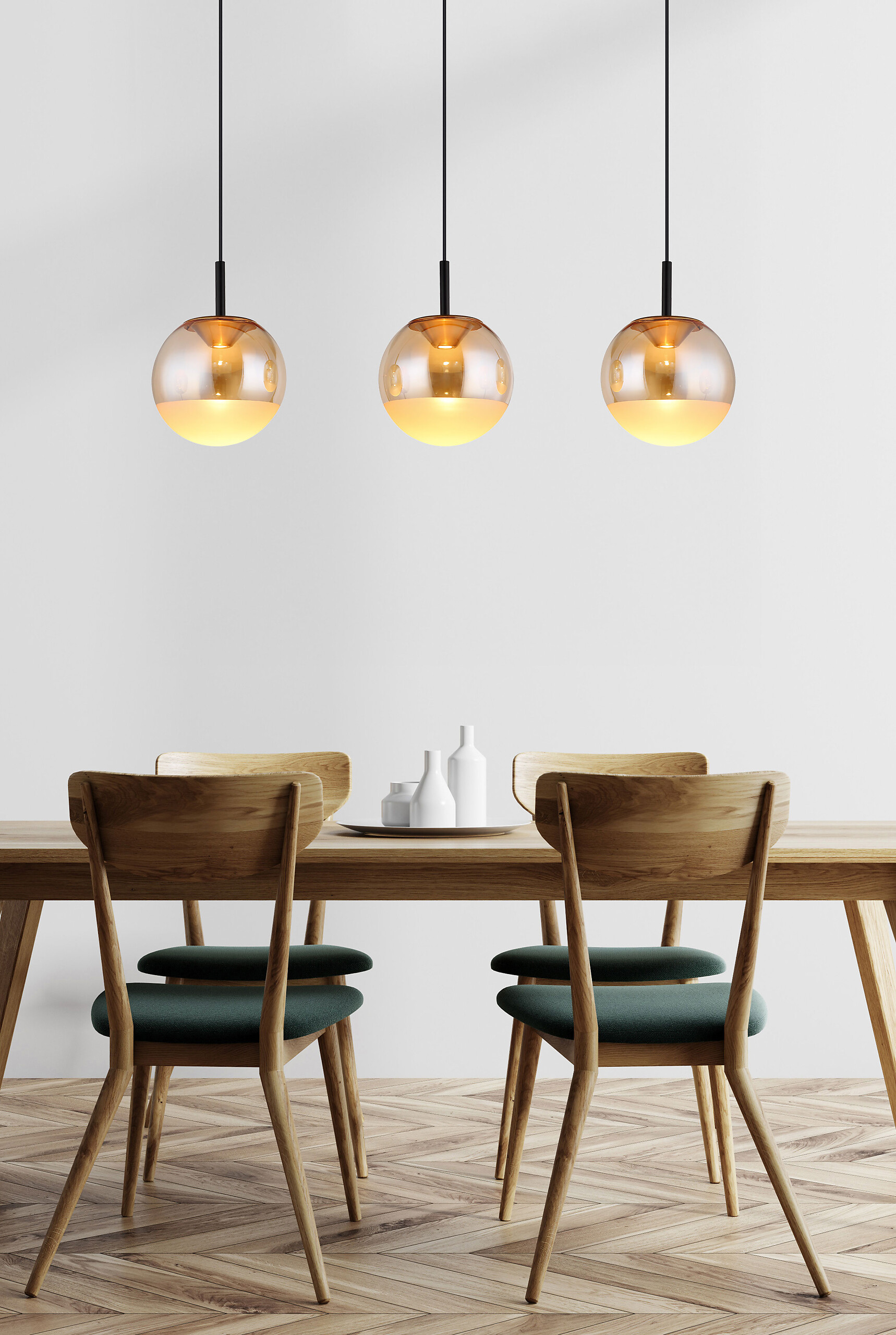 GLOBO LED-Hängeleuchte schwarz messing Aluminium Metall B/H/L: ca. 25x130x106 cm 1.0 Brennstellen