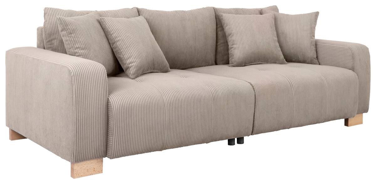 Big Sofa Alpha New dunkelbeige Microfaser B/H/T: ca. 244x85x112 cm