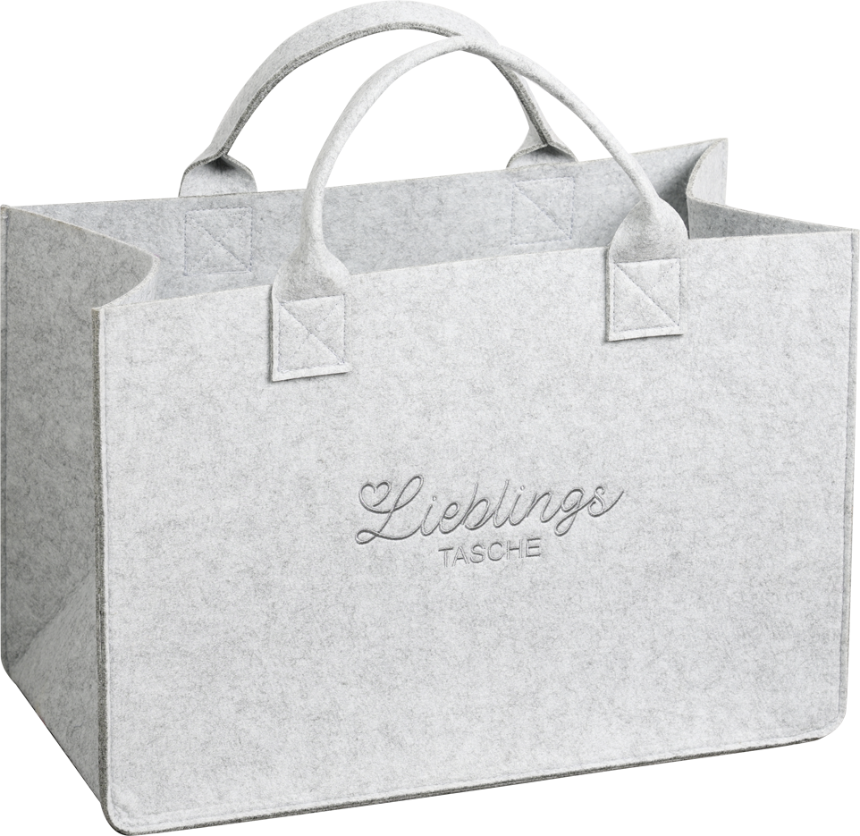 Kesper Tasche Filz grau Polyester B/H/L: ca. 25x34x50 cm