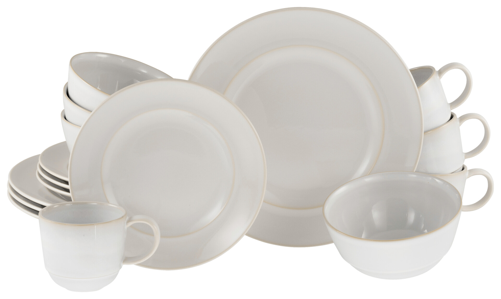 CreaTable Kombiservice ANTIQUE sand Steinzeug 16 tlg.