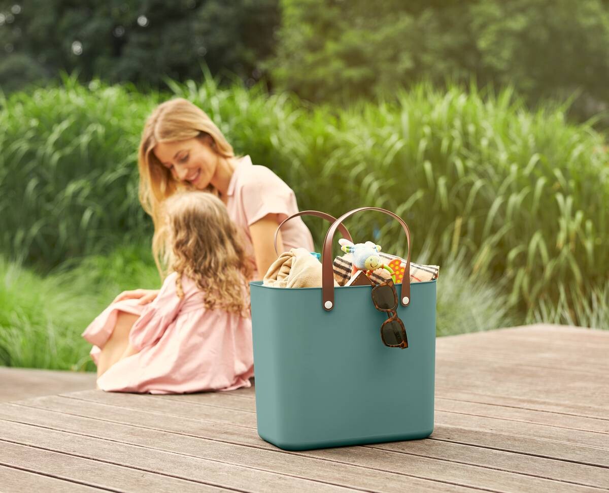 Rotho Tasche grün B/H/L: ca. 23,5x34x40 cm