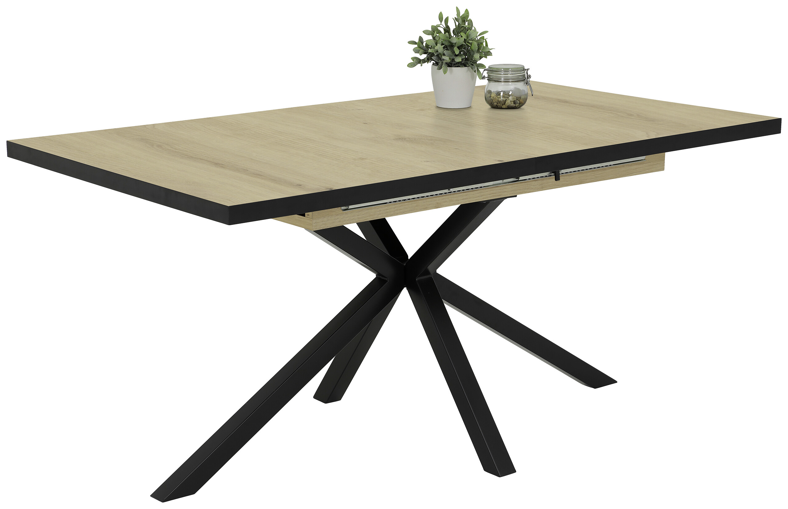 Esstisch Malou I Eiche schwarz B/H/T: ca. 200x76x90 cm